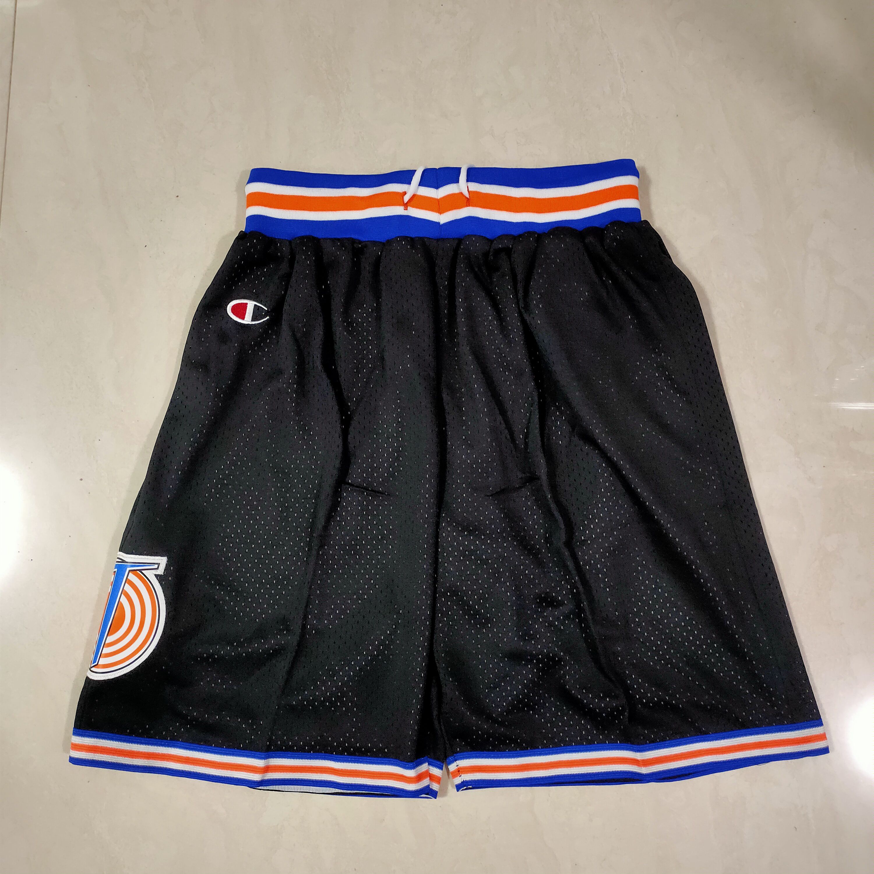 Men NBA Big wolf irrigation Black Shorts 0416